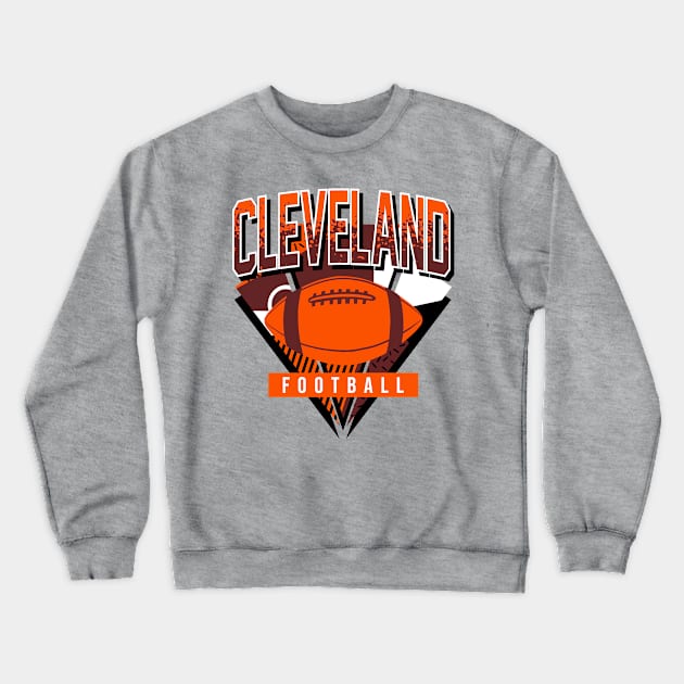 Cleveland Football Retro Gameday Crewneck Sweatshirt by funandgames